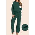thumbnail image 1 of UVN Winter Pajama for Women Sweater Set Ladies Crewneck Tops and Long Pants Warm 2 Piece Loungewear, 1 of 11