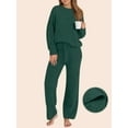 thumbnail image 1 of UVN Winter Pajama for Women Sweater Set Ladies Crewneck Tops and Long Pants Warm 2 Piece Loungewear, 1 of 10