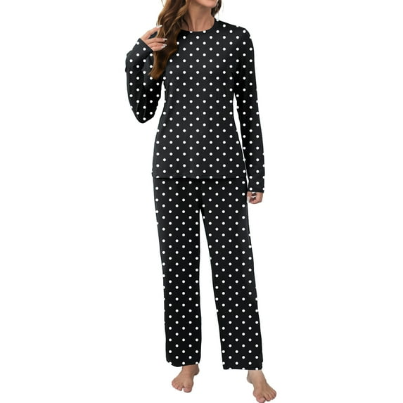 UVN Womens Pajamas Sets Long Sleeve Tops and Long Pants 2 Piece Outfit Fall Sleepwear Nightwear Soft Pjs Lounge Sets