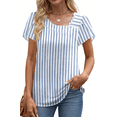 thumbnail image 1 of UVN Womens Summer Blouses Short Petal Sleeve Square Neck Ladies Button Shirts Dressy Casual Tunic Tops, 1 of 9