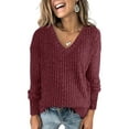 thumbnail image 1 of Shine Up Womens Tops V Neck Long Sleeve Shirts Lightweight Pullover Casual Tunic Tops, 1 of 8