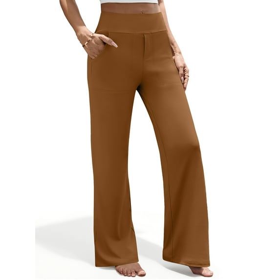 UVN Yoga Pants for Women Wide Leg Sweatpants Stretch Casual Pants High Waist Workout Leggings with Pockets