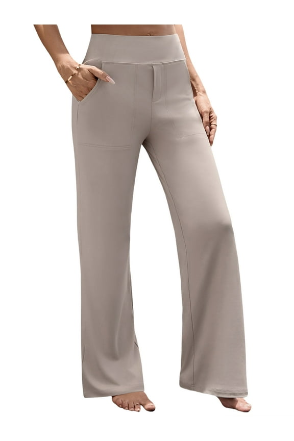 Yoga Pants for Women Wide Leg Sweatpants Stretch Casual Pants High Waist Workout Leggings with Pockets