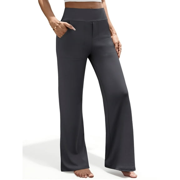 UVN Yoga Pants for Women Wide Leg Sweatpants Stretch Casual Pants High Waist Workout Leggings with Pockets