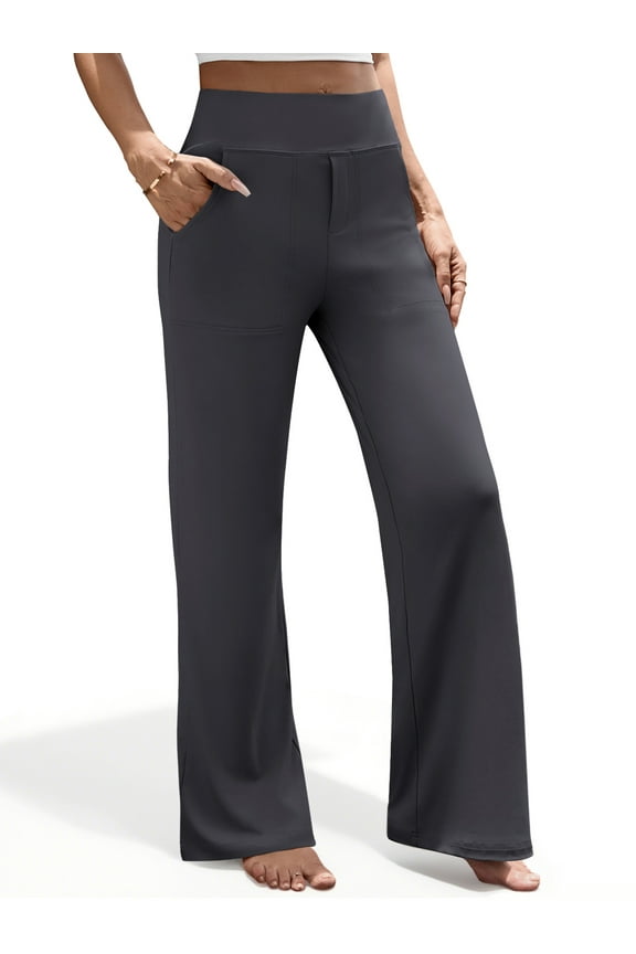 Yoga Pants for Women Wide Leg Sweatpants Stretch Casual Pants High Waist Workout Leggings with Pockets