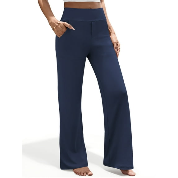 UVN Yoga Pants for Women Wide Leg Sweatpants Stretch Casual Pants High Waist Workout Leggings with Pockets