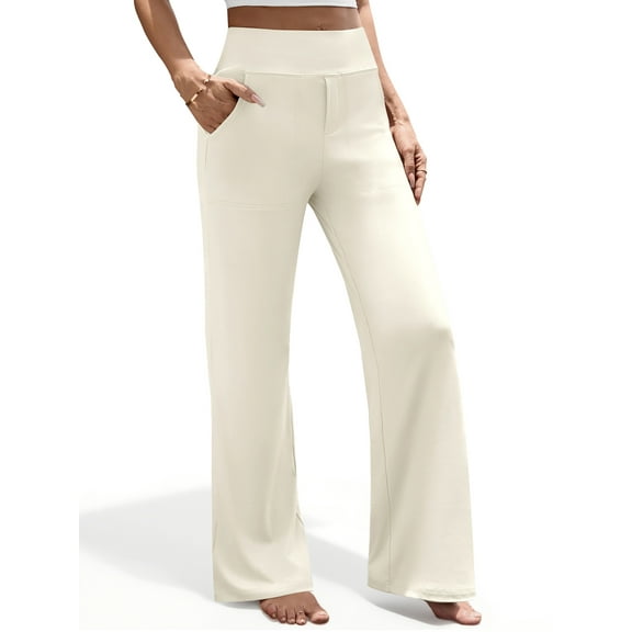 UVN Yoga Pants for Women Wide Leg Sweatpants Stretch Casual Pants High Waist Workout Leggings with Pockets