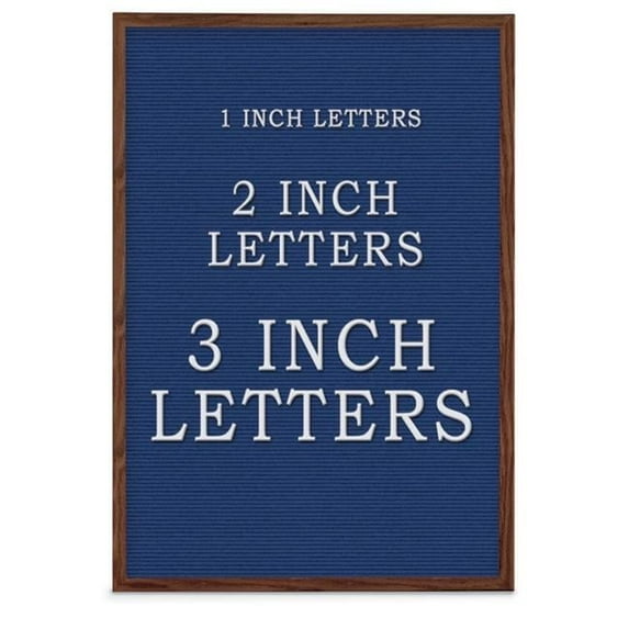 UVP UV1202UF-WALNUT-BLUE Blue felt letterboard 24' x 36' with Walnut Wood frame
