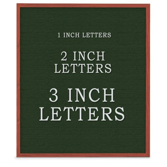 UVP UV1203UF-CHERRY-GREEN Green felt letterboard 30' x 36' with Cherry Wood frame