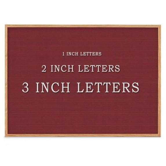 UVP UV1204UF-LTOAK-BURGUNVL Burgundy vinyl letterboard 48' x 36' with Light Oak Wood frame