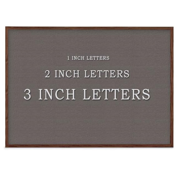 UVP UV1204UF-WALNUT-GREY Grey felt letterboard 48' x 36' with Walnut Wood frame