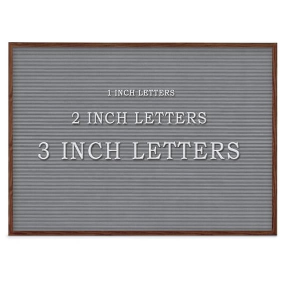 UVP UV1204UF-WALNUT-GREYVL Grey vinyl letterboard 48' x 36' with Walnut Wood frame