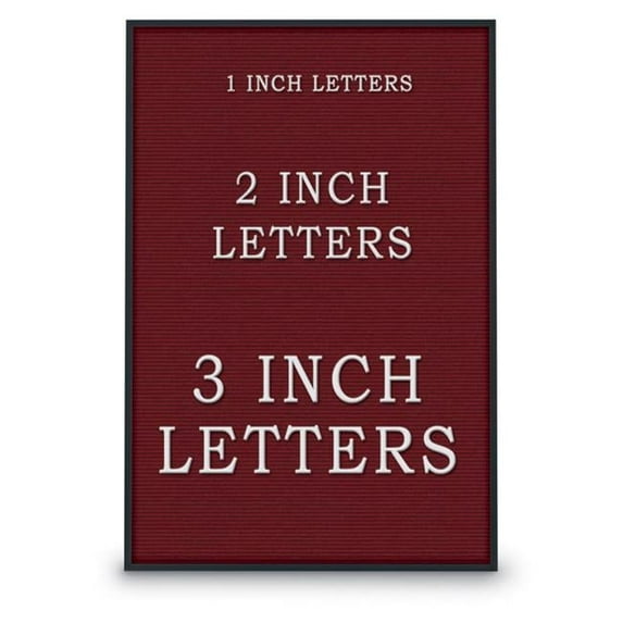 UVP UV1212A-BLACK-BURGUN Burgundy felt letterboard 24' x 36' with Black Aluminum frame