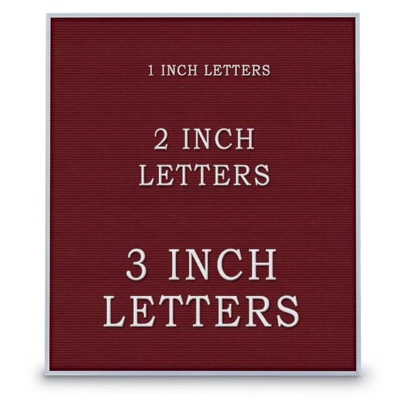 UVP UV1213A-SATIN-BURGUN Burgundy felt letterboard 30' x 36' with Satin Aluminum Frame