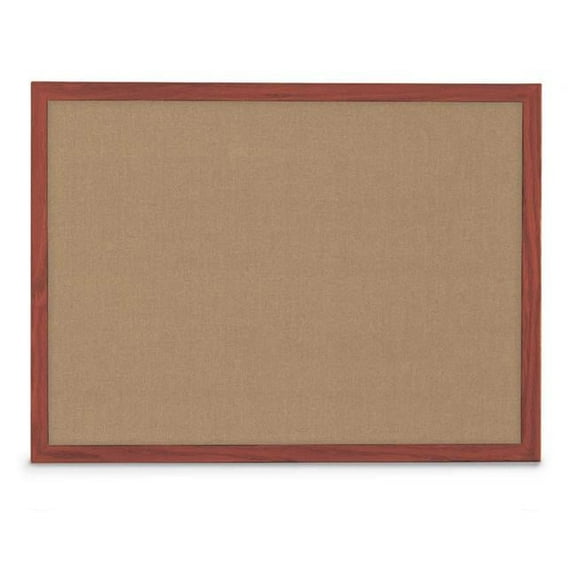 UVP UV6010AK-CHERRY-BUFF Buff fabric corkboard with cherry wood frame 24' x 18'