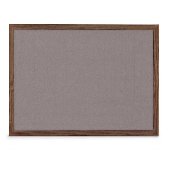 UVP UV6010AK-WALNUT-SURF Surf fabric corkboard with walnut wood frame 24' x 18'