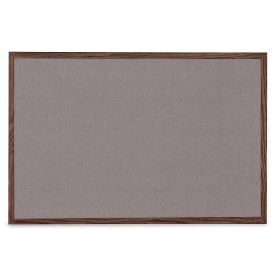 UVP UV6020AK-WALNUT-SURF Surf fabric corkboard with walnut wood frame 36' x 24'