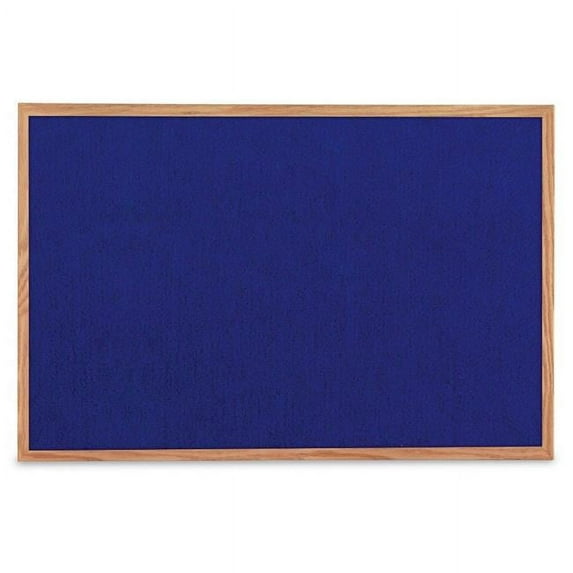 UVP UV6020AKEZ-BLUE-LTOAK Blue tack board 36' x 24' with Light Oak wood frame