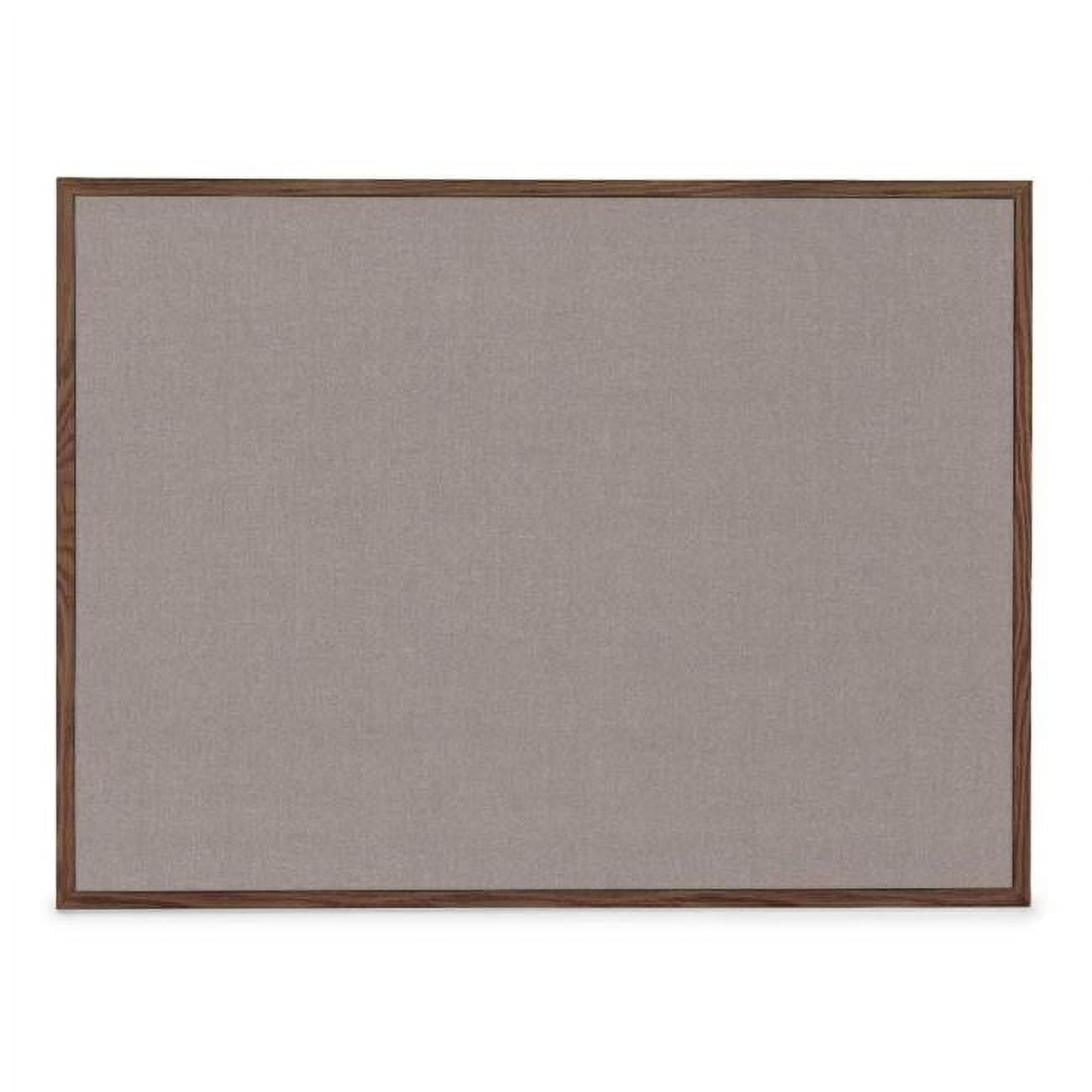 UVP UV6030AKWALNUTPEARL Pearl fabric corkboard with walnut wood frame