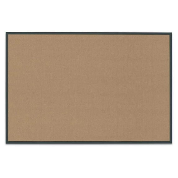 UVP UV641A-BLACK-BUFF Black aluminum framed corkboard with Buff fabric 36' x 24'