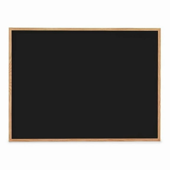 UVP UV832-BLACK-LTOAK Black dry erase board 48' x 36' Light Oak hardwood frame