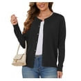 thumbnail image 1 of UVPLove Women's Lightweight Button-Down Cardigan Sweater,Black,XL,S-3XL(Oversized Fit - Runs Large, Choose One Size Smaller), 1 of 10