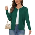 thumbnail image 1 of UVPLove Women's Lightweight Button-Down Cardigan Sweater,Dark Green,L,(S-3XL), 1 of 10