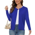 thumbnail image 1 of UVPLove Women's Lightweight Button-Down Cardigan Sweater,Royal Blue,L,(S-3XL), 1 of 9