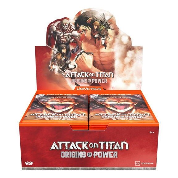 UniVersus: Attack on Titan: Origins of Power - Booster Display - Includes 24 Booster Packs (11 Cards Ea), Deck-Building Card Game, Randomly Assorted