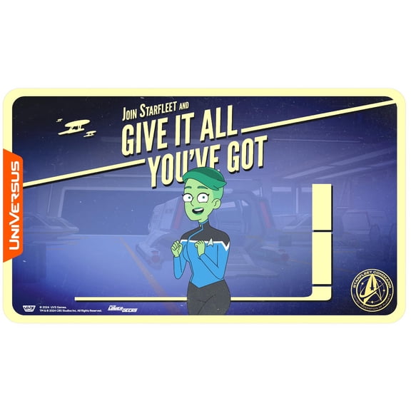 UniVersus: STAR TREK: Lower Decks - DVana Tendi Playmat - 24 x 14" Neoprene Mat, Tabletop Card Game Accessory, UVS Games, Officially Licensed