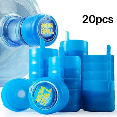UWANTME 20PCS Reusable Water Jug Cap Replacement for 3 & 5 Gallon, Spill Resistant Silicone Water Bottle Cap