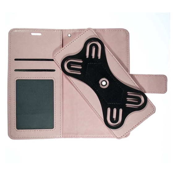 UWC-Small (4.5"-4.8") Universal Protective Wallet Cover with Built-In Swivel Holder - Pink