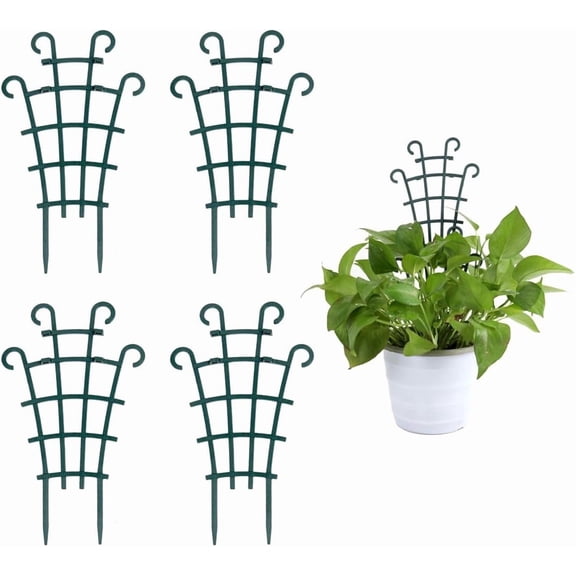 UWIOFF Trellis for Potted Plants, Stackable Small Indoor Plant Climbing Plants Outdoor Vine Ivy Hoya Houseplants Flower Support, 4 Pack
