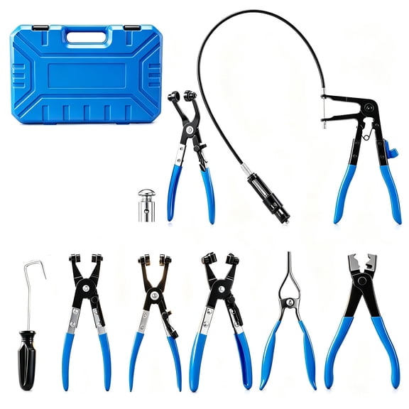 UWMDHRC Electrical Disconnect Pliers Electrical Connector Removal Tool – 5PCS Automotive Hose Clamp Tool Set for DIY Car Owners, Safe Electrical Connector Removal, Tight Engine Bay Repair & Maintenan