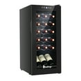 thumbnail image 1 of UWR-Nite 18 Bottle Wine Fridge, Freestanding Compressor Wine Cooler Refrigerator, Beverage Wine Chiller with Digital Temperature Control & Double-layer Glass Door, 1 of 7