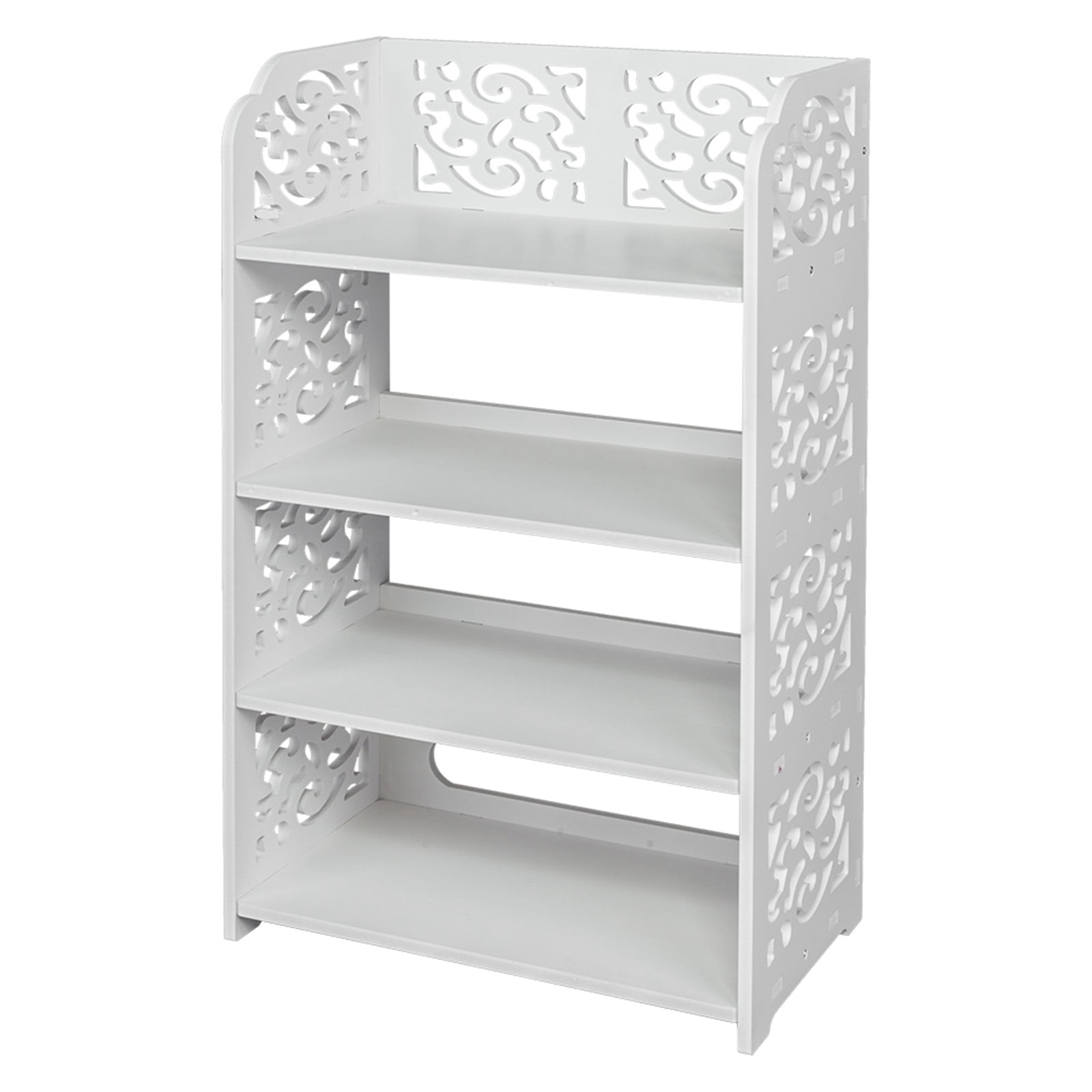 UWR-Nite 4-Tier Carved Shoe Rack, White
