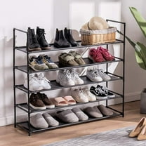 UWR-Nite 5 Tiers Shoe Rack, 25 Pairs Shoe Rack Organizer, Non-Woven Fabric Shoe Shelf, Shoe Tower Storage Cabinet