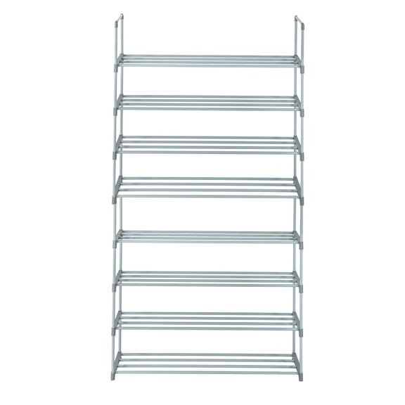 UWR-Nite 8-Tier Shoe Rack DIY Shoe Rack Tower Metal Storage Rack 40 Pairs Shoes Organizer Stackable Shoe Shelves Metal Shoe Stand for Entryway Closet