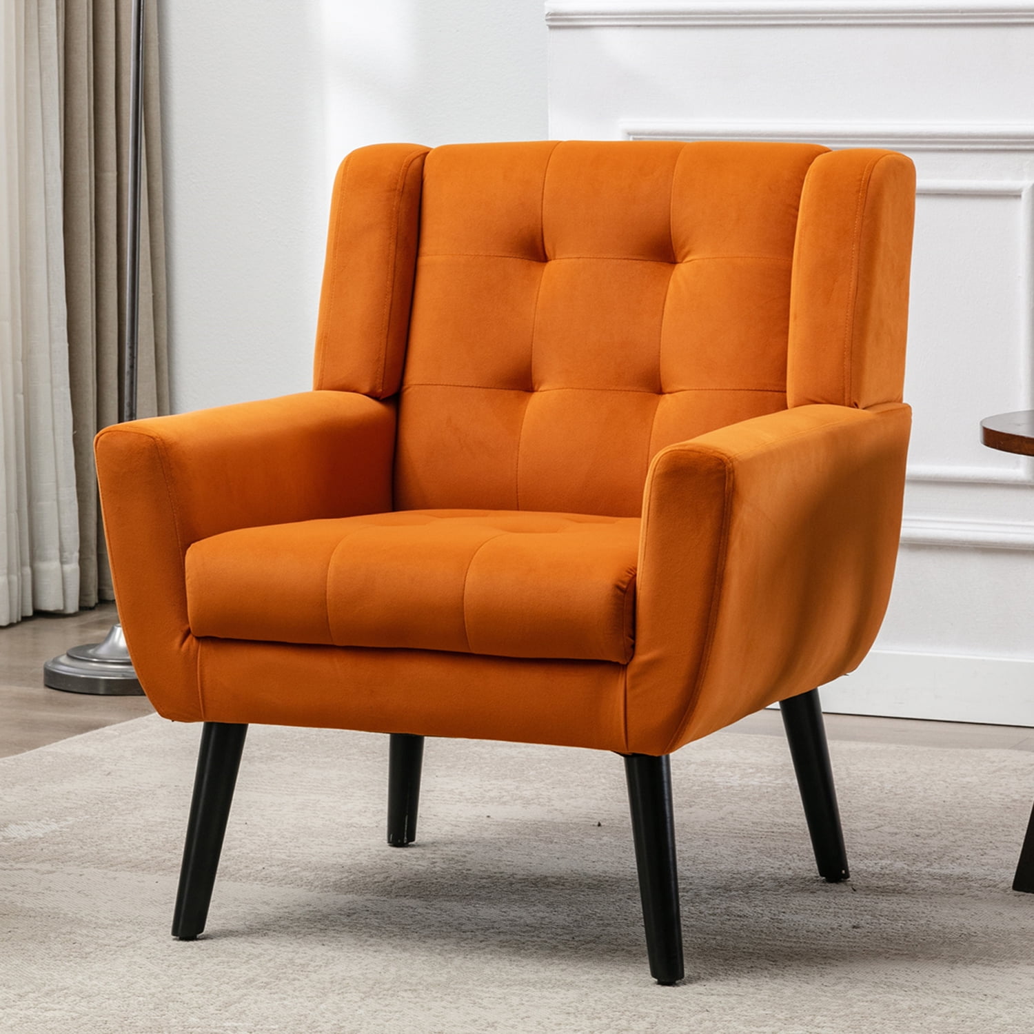 UWRNite Accent Chair, Upholstered Button Tufted Armchair, Velvet Sofa