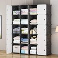 thumbnail image 1 of UWR-Nite Cube Storage Organizer, 20- Cube DIY Plastic Closet Cabinet, Modular Book Shelf Organizer Units, Storage Shelving Ideal for Bedroom Living Room Office with Doors, 1 of 6