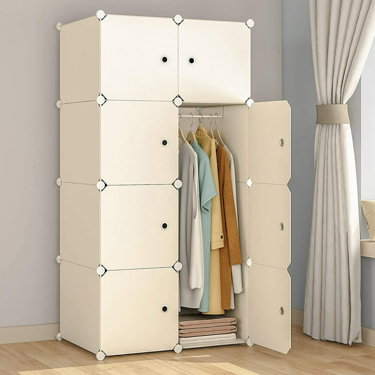 15-Cube DIY Storage Organiser Unit, Plastic Closet Cabinet