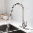 thumbnail image 1 of UWR-Nite Kitchen Faucet with Pull Down Sprayer, Modern Kitchen Sink Faucet Single Hole with 10" Deck Plate, Single Handle Pull Out Kitchen Faucets for Sink, 1 of 6