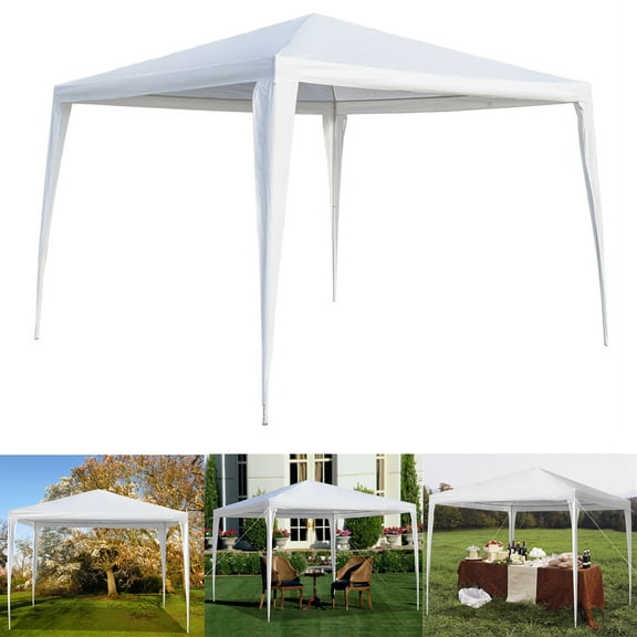 UWR-Nite Outdoor Canopy Tent, 10' x 10' White Patio Gazebo Tent for Outside, Sunshade Shelter Gazebo Party Tent, Waterproof Outdoor Gazebo Tent for Backyard Wedding