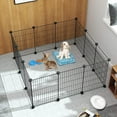 thumbnail image 1 of UWR-Nite Pet Playpen, Small Animals Cage DIY Wire Fence with Door for Indoor/Outdoor Use, Portable Yard Fence for Small Animal, Puppies, Kitties, Bunny, Turtle 56" x 28" x 14", 1 of 7