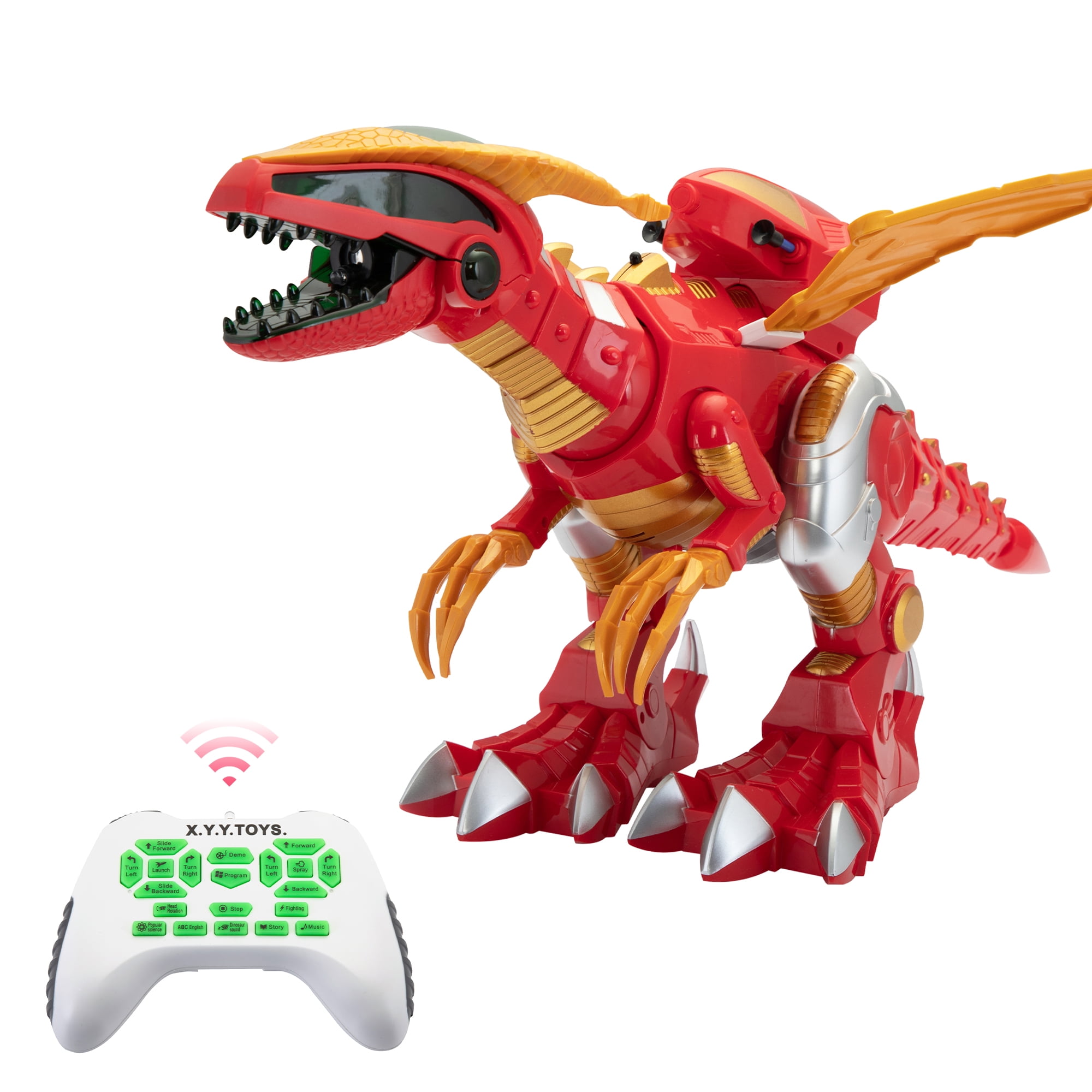 Fistone RC Robot Dinosaur Intelligent Interactive Smart Toy Electronic  Remote Controller Robot Walking Dancing Singing with Fight Mode Toys for  Kids