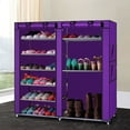 thumbnail image 1 of UWR-Nite Shoe Rack Portable Free Standing Shoe Organizer, 27 Pairs Portable Double Row, Place Shoes, Boots, Shoe Boxs with Dustproof Cover, 1 of 4