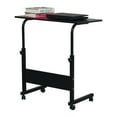thumbnail image 1 of UWR-Nite Tray Table, Adjustable Sofa Bed Side Table Portable Desk with Wheels Overbed Table Laptop Cart with Open Shelf, 1 of 7