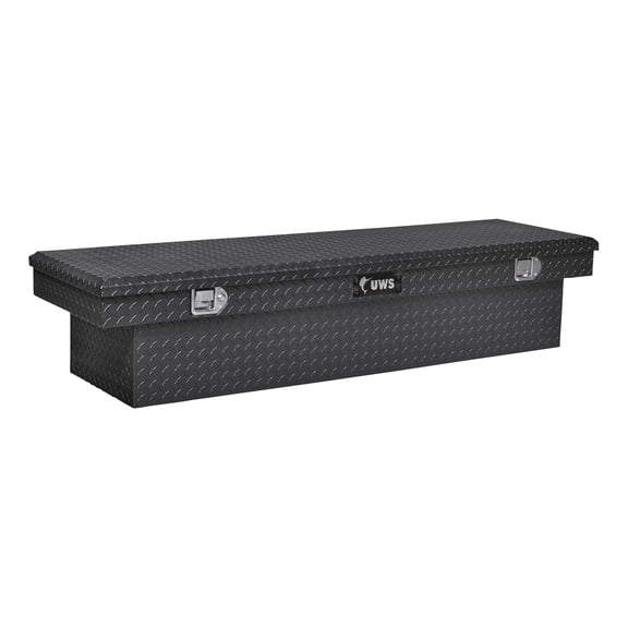 UWS EC10442 69-Inch Gloss Black Heavy-Wall Aluminum Truck Tool Box, RigidCore Lid