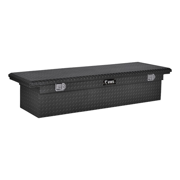 UWS EC10473 Low Profile Truck Tool Box (69 Inch Crossover Tool Box - Matte Black Aluminum)