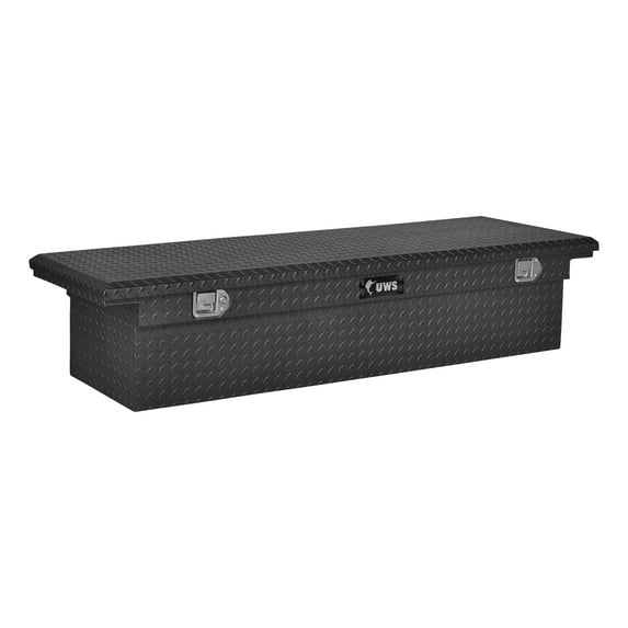 UWS EC10603 72-Inch Matte Black Heavy-Wall Aluminum Truck Tool Box with Low Profile, RigidCore Lid